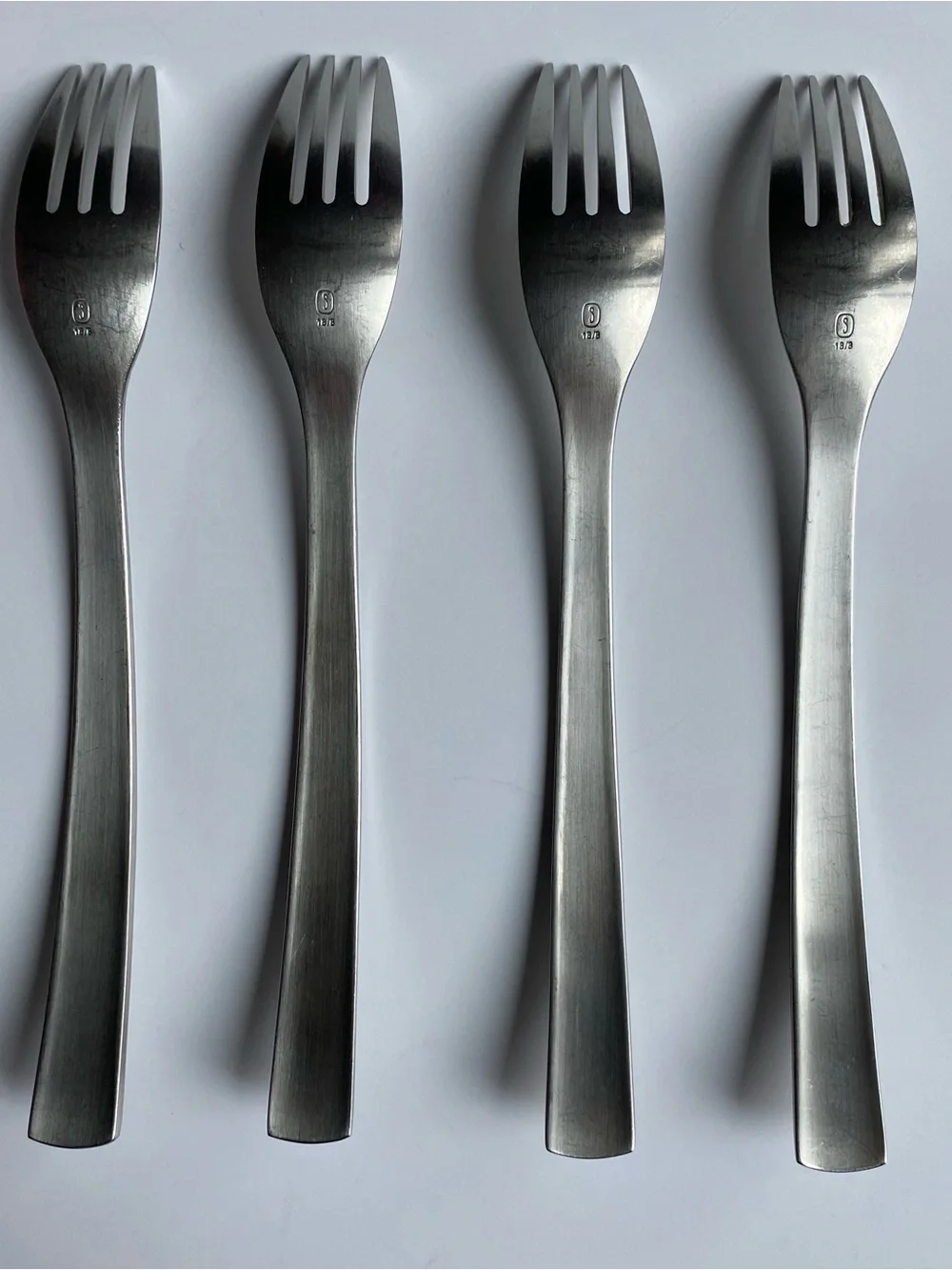 Lot Of 4 Gourmet Settings GS Carry On Flatware Forks 8” Long Stainless Steel